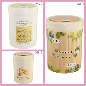 Plastic Flip-on Waste Bin for Home (FF-5217-3)